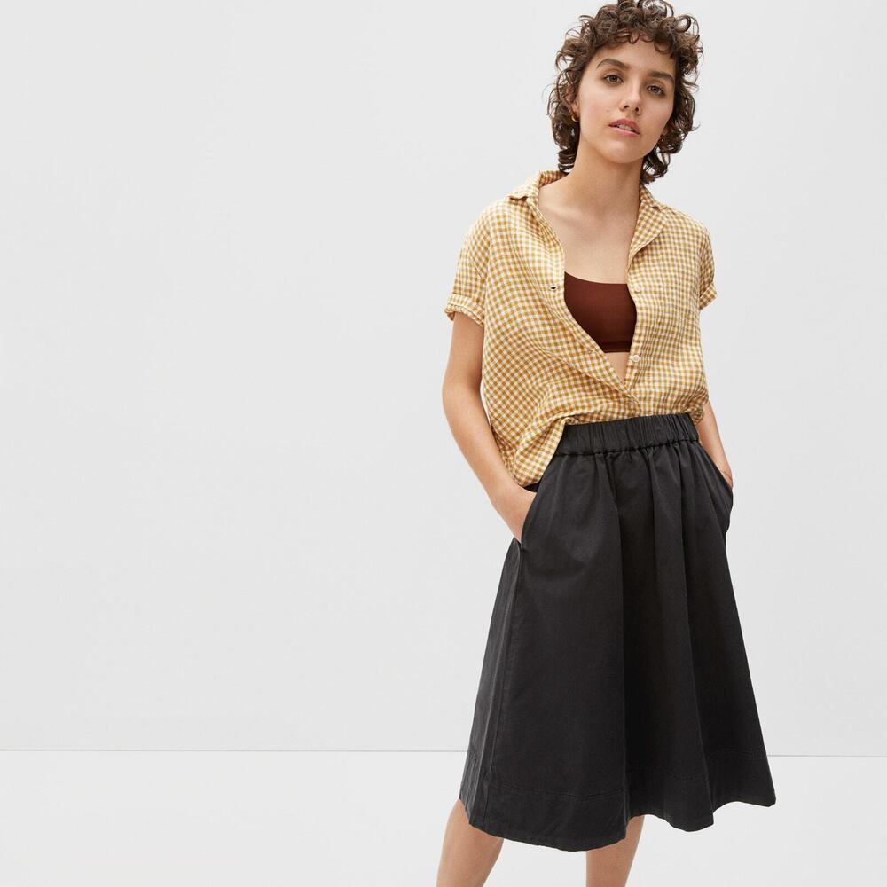 Everlane The Easy Skirt Black Base - Size 2